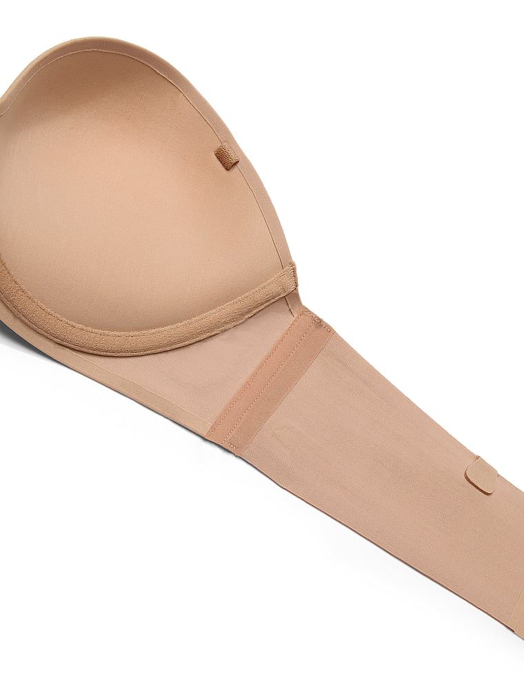 Sutien push-up fără bretele. Produsul este de culoare bej și provine din colecția Invisible by Victoria's Secret.