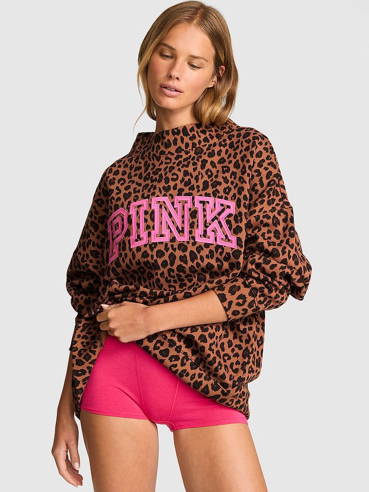 Bluză oversized cu guler înalt Campus Fleece