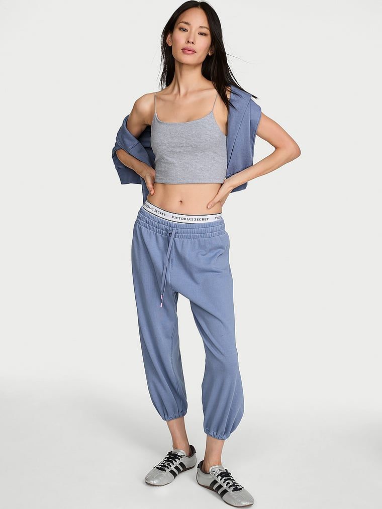 Angel Essentials Pantaloni de Jogger Terry Crop pentru timpul liber