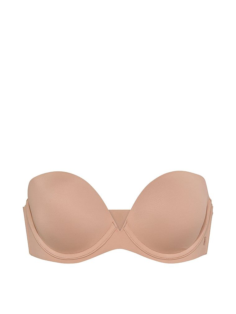 Sutien push-up fără bretele. Produsul este de culoare bej și provine din colecția Invisible by Victoria's Secret.