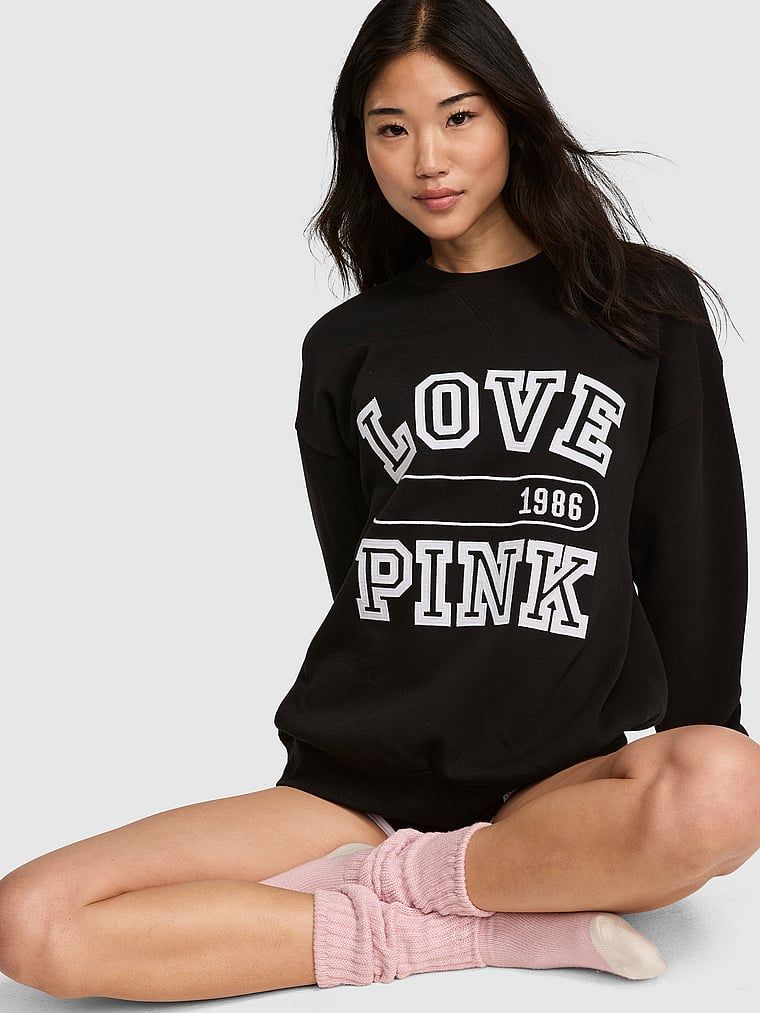Bluză oversized cu decolteu rotund Campus Fleece