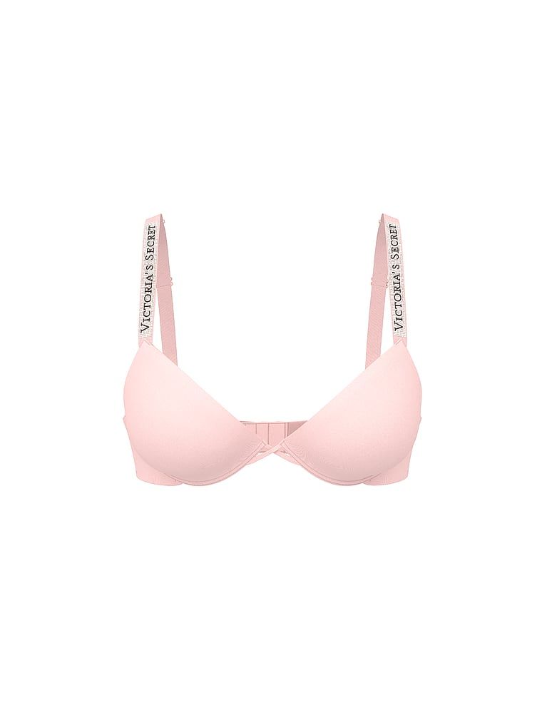 Sutien ușor căptușit cu bretele Shine Strap Demi lucioase. Produsul este roz și provine din colecția Very Sexy.