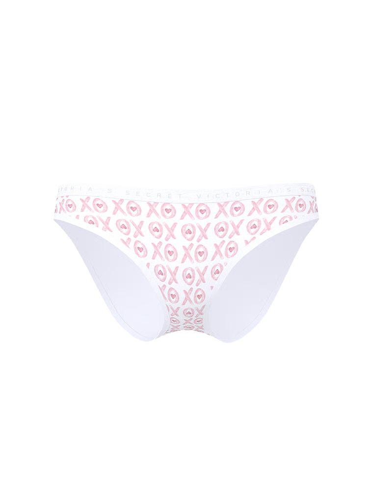 Chiloți de bumbac Bikini. Produsul este modelat și provine din colecția Victoria's Secret.
