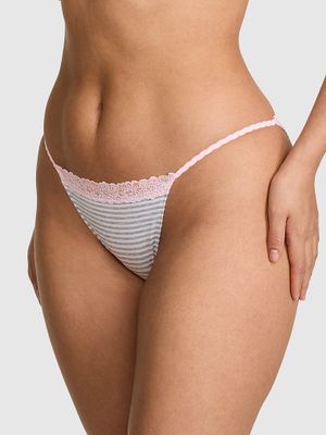 cu bordură din dantelă Chilot bikini din bumbac