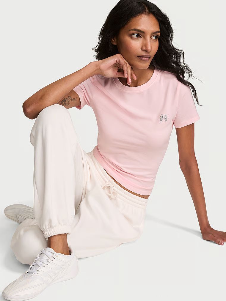 Set de tricouri din bumbac - 2 piese. Produsul are o culoare cu model și provine din colecția Angel Essentials.