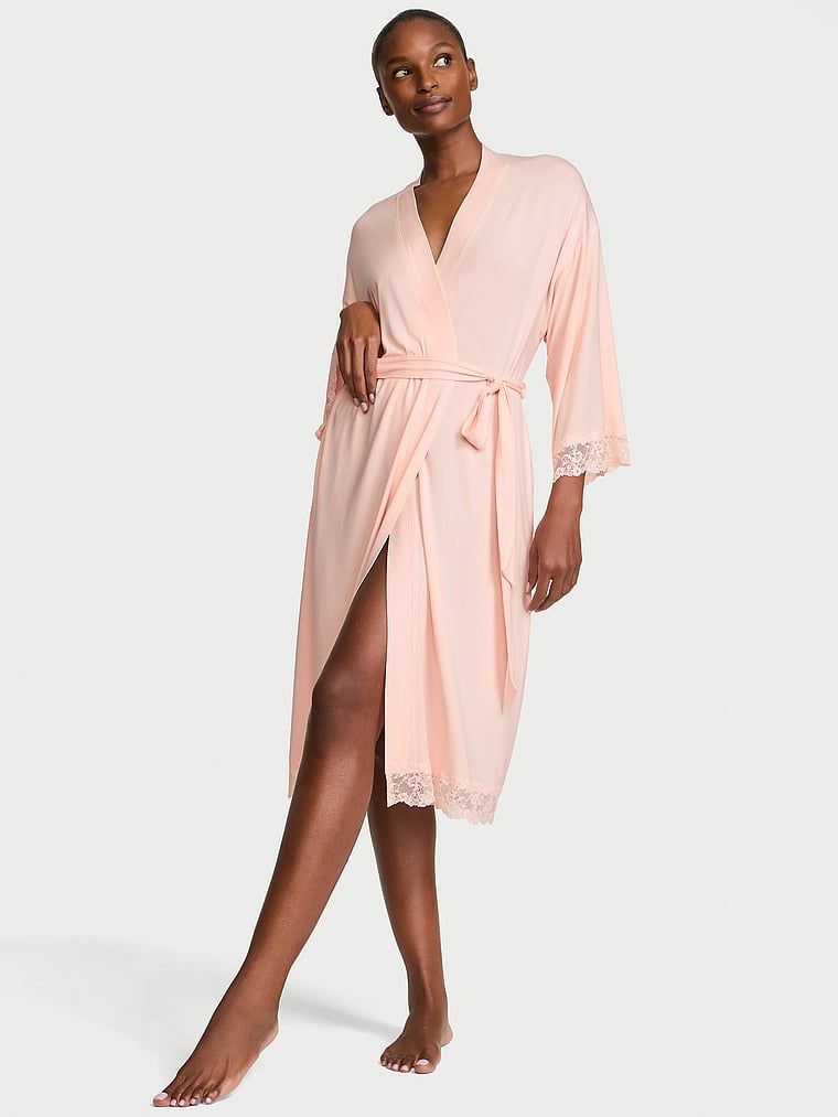 Victoria's Secret Halat SoSoft din modal cu margine din dantelă