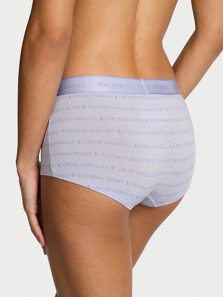 Pantaloni scurți din bumbac cu logo-ul la talie Boyshort. Produsul este modelat și provine din colecția Bumbac.