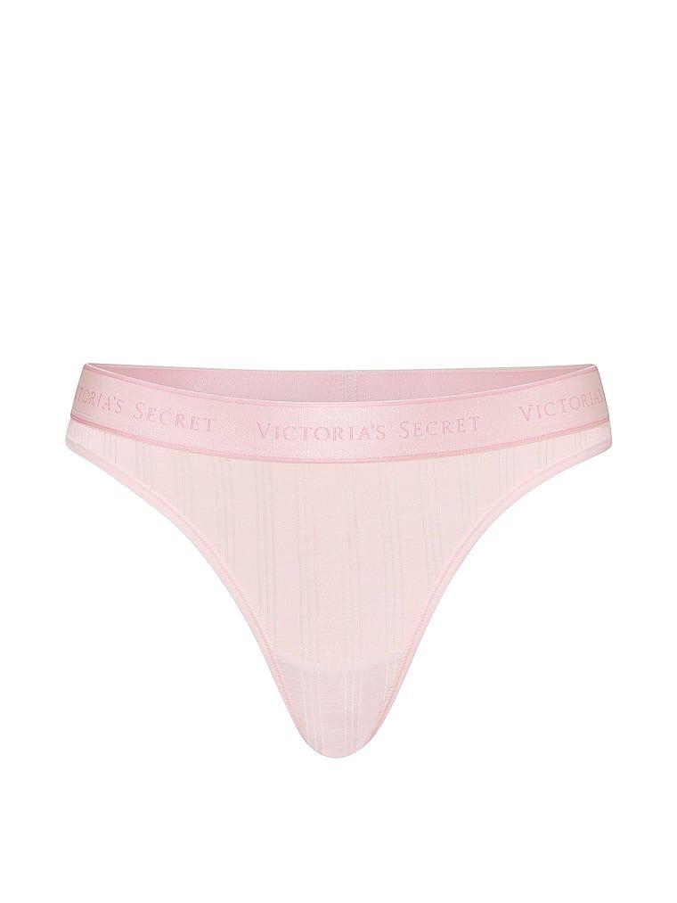 Tanga din stil SoSoft Ultra-Fine Logo. Produsul este roz și provine din colecția Bumbac.
