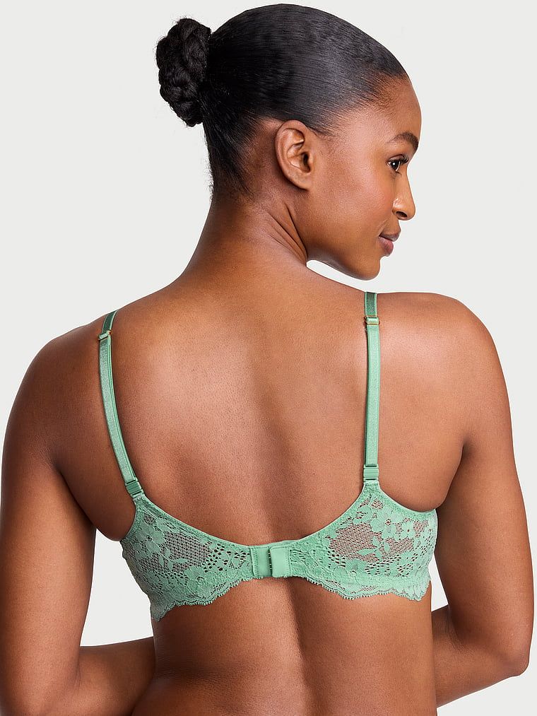 Wicked Lace Balconette fără sutien balconette cu căptușeală. Produsul este verde și provine din colecția Dream Angels.