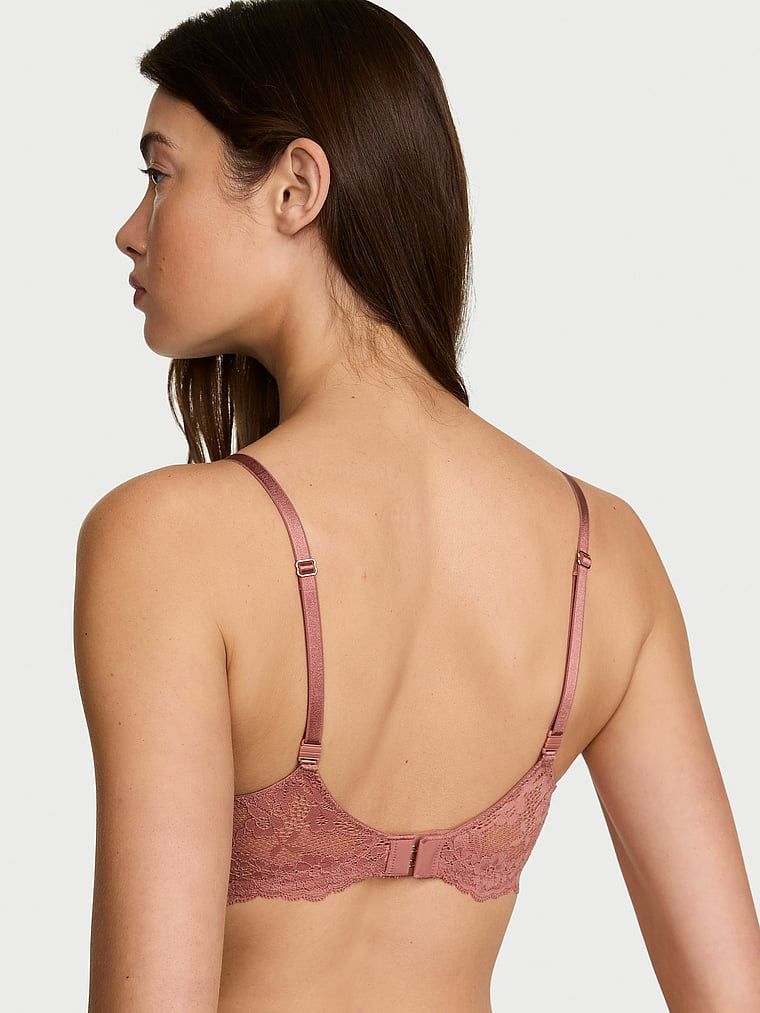 Wicked Lace Balconette fără sutien balconette cu căptușeală. Produsul este roz și provine din colecția Dream Angels.