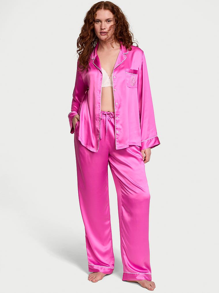 Victorias Secret Set pijamale lungi din satin