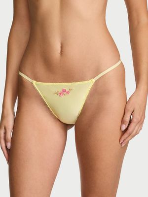 Dream Angels Chiloți V-String din satin, cu motiv Sweet Melody