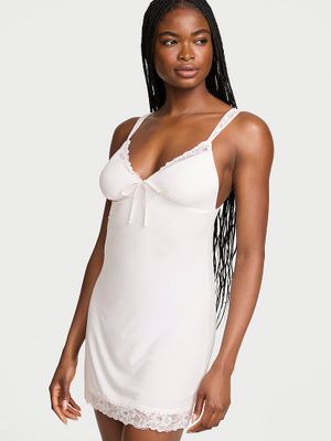 Victoria's Secret Rochie mini tip furou pentru mirese, din modal cu margine din dantelă SoSoft
