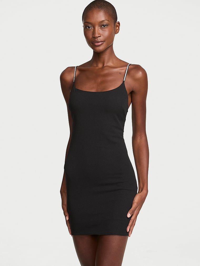 Very Sexy Rochie scurtă tip furou cu Push-Up și bretele strălucitoare