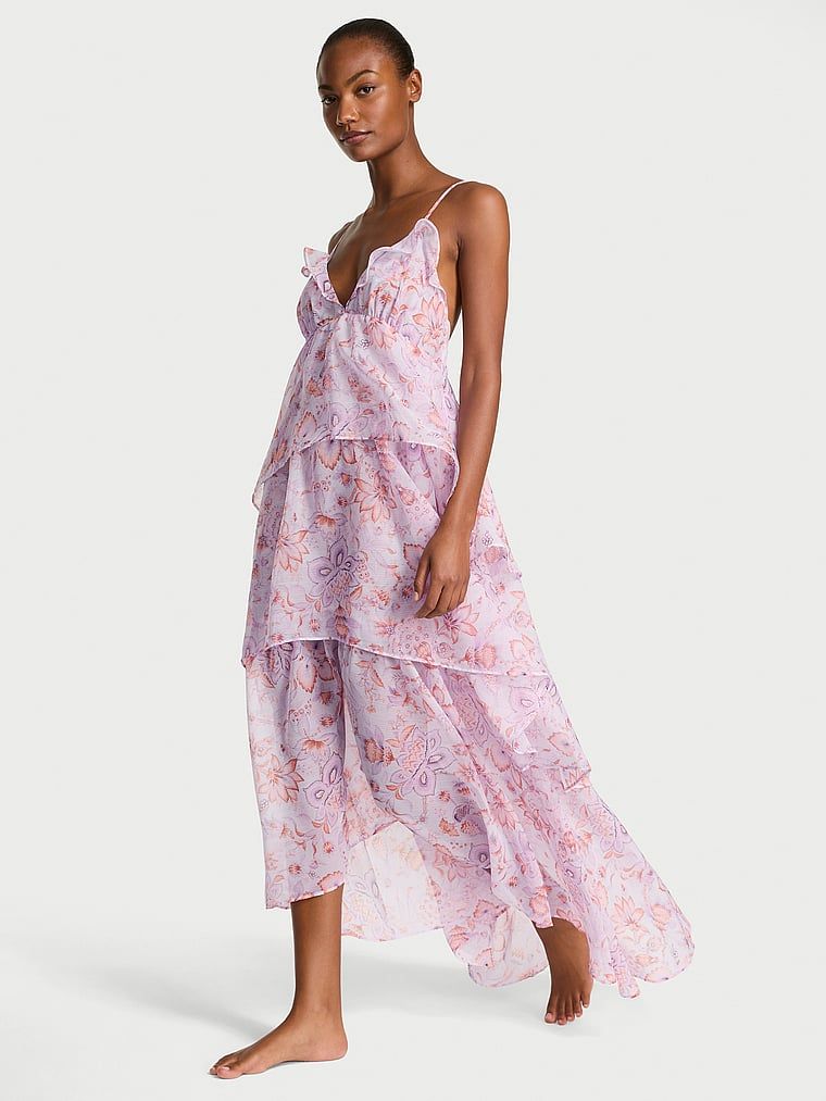 Victorias Secret Rochie maxi cu volane din șifon Vintage Blossom