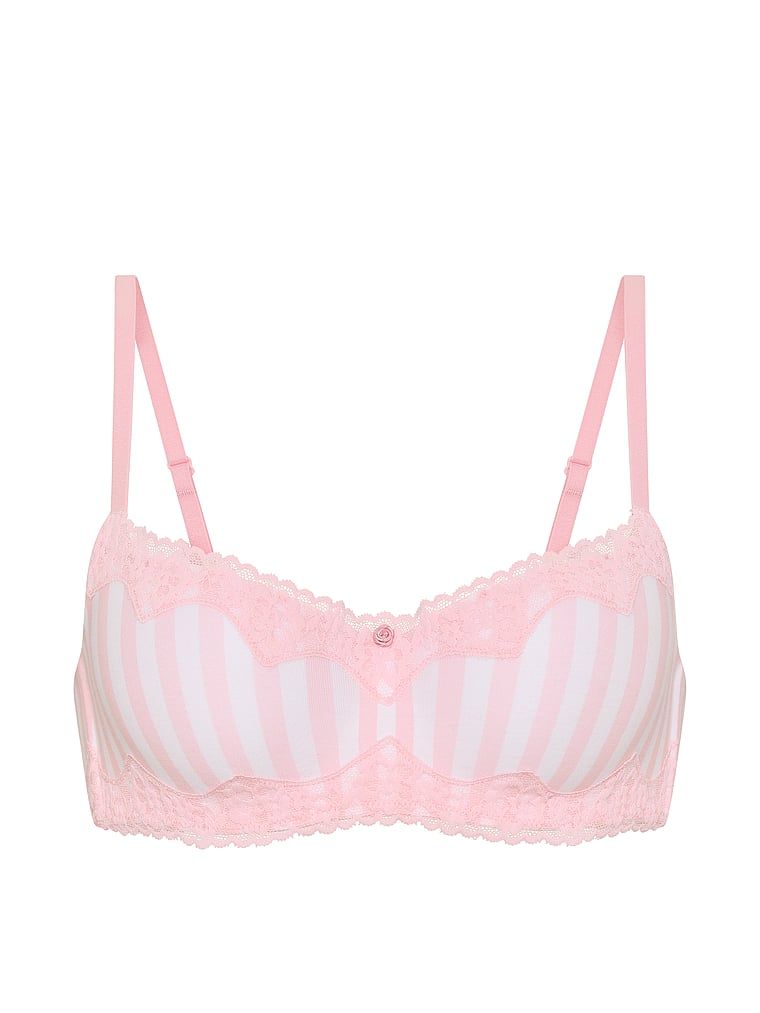 Sutien din bumbac ușor căptușit, Lace-Trim. Produsul este modelat și provine din colecția de tricouri.
