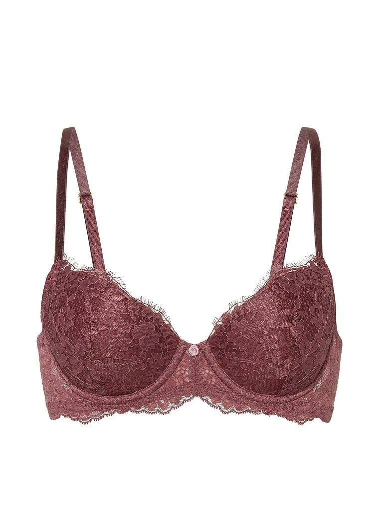 Sutien din dantelă ușor căptușit, Classic Demi. Produsul este roz și provine din colecția Dream Angels.