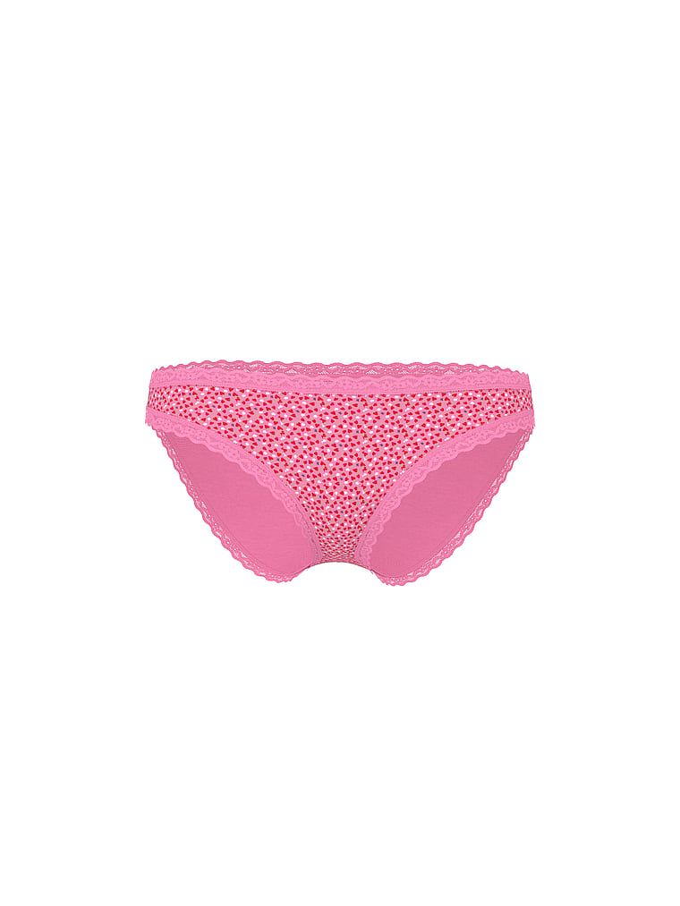 Chiloți din bumbac cu dantelă cu dantelă și baie de baie. Produsul este modelat și provine din colecția Lace Trim.