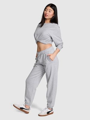 PINK Pantaloni pentru sport Ivy Campus din material fleece