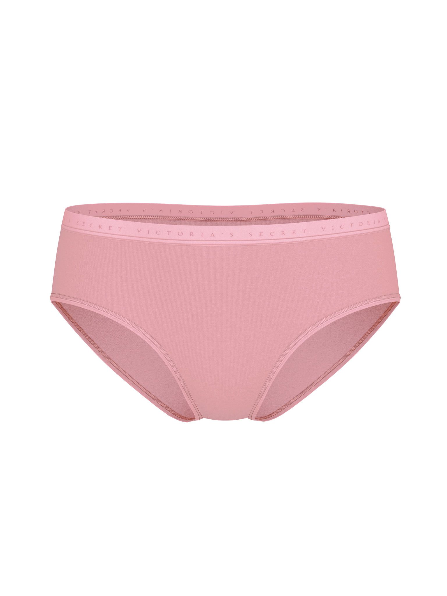 Chiloți de bumbac Hiphugger. Produsul este roz și provine din colecția Victoria's Secret.