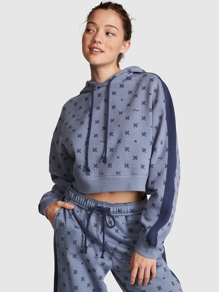 Puover Polo crop din material fleece reverse