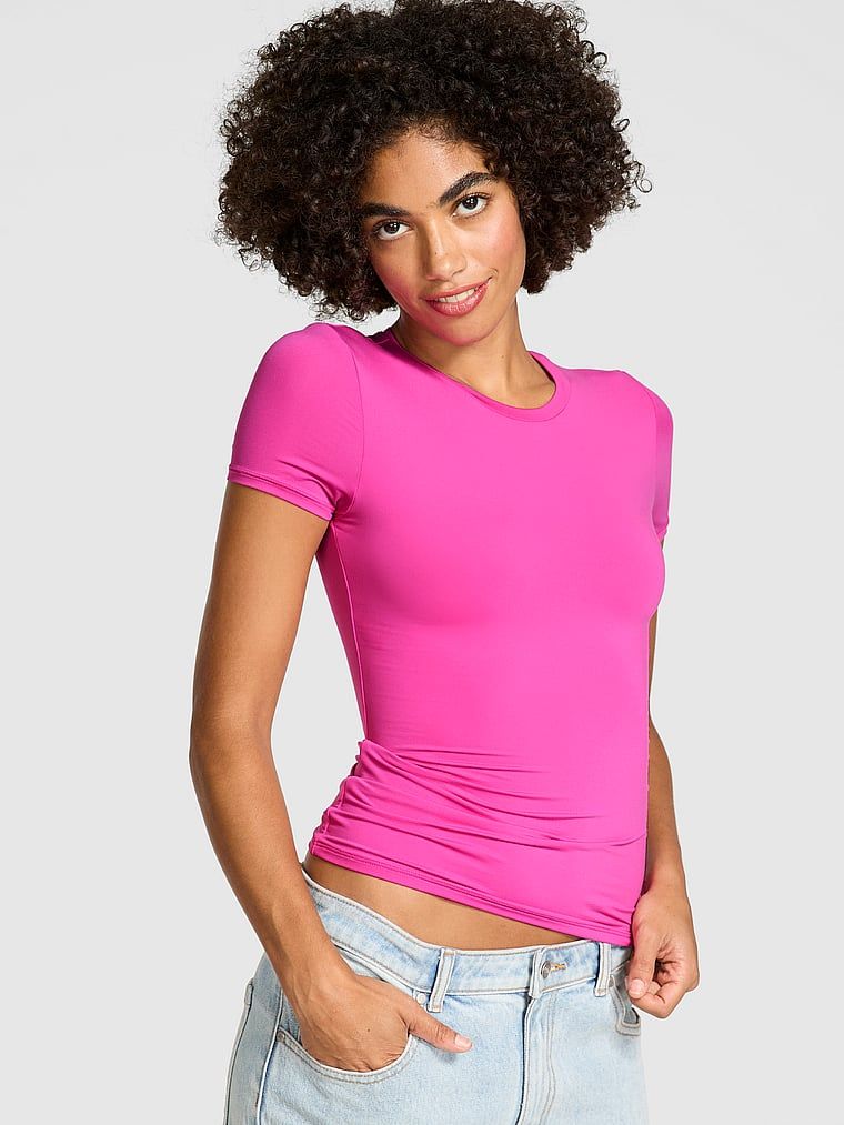 Tricou elastic cu mânecă scurtă  