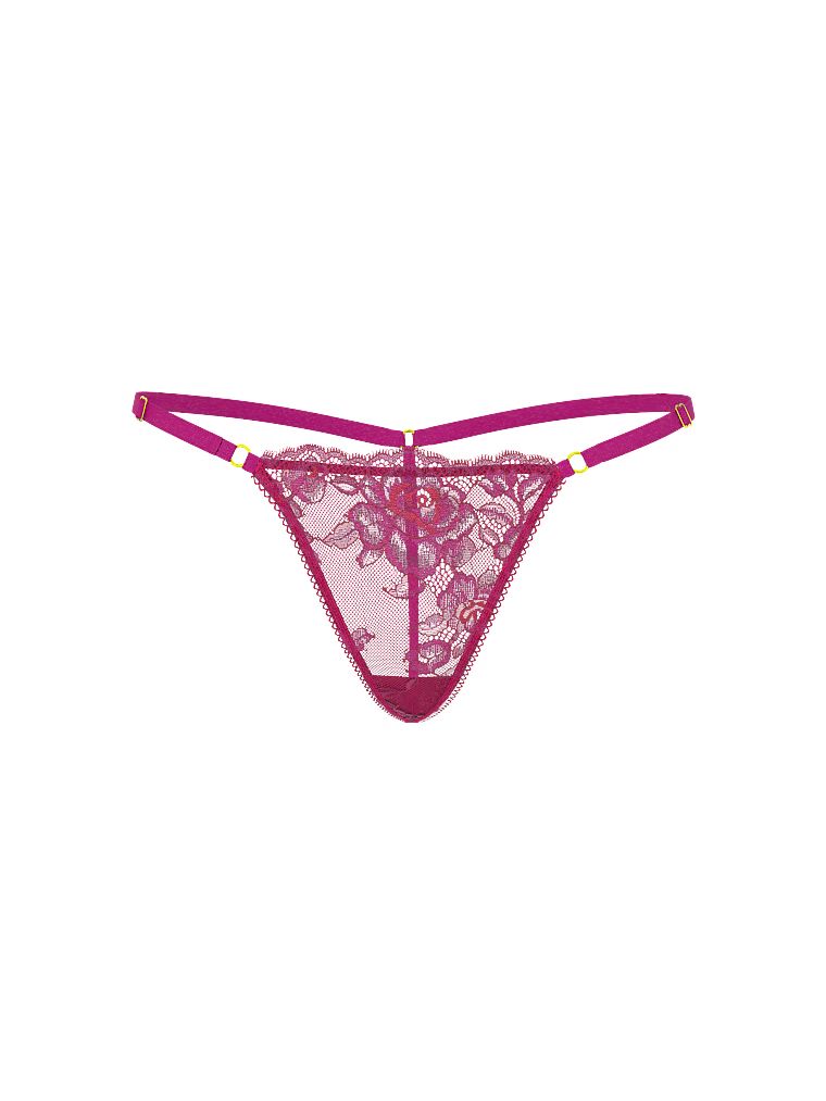 Tanga din dantelă cu curele reglabile, Rose Lace V-String. Produsul este multicolor și provine din colecția Very Sexy.