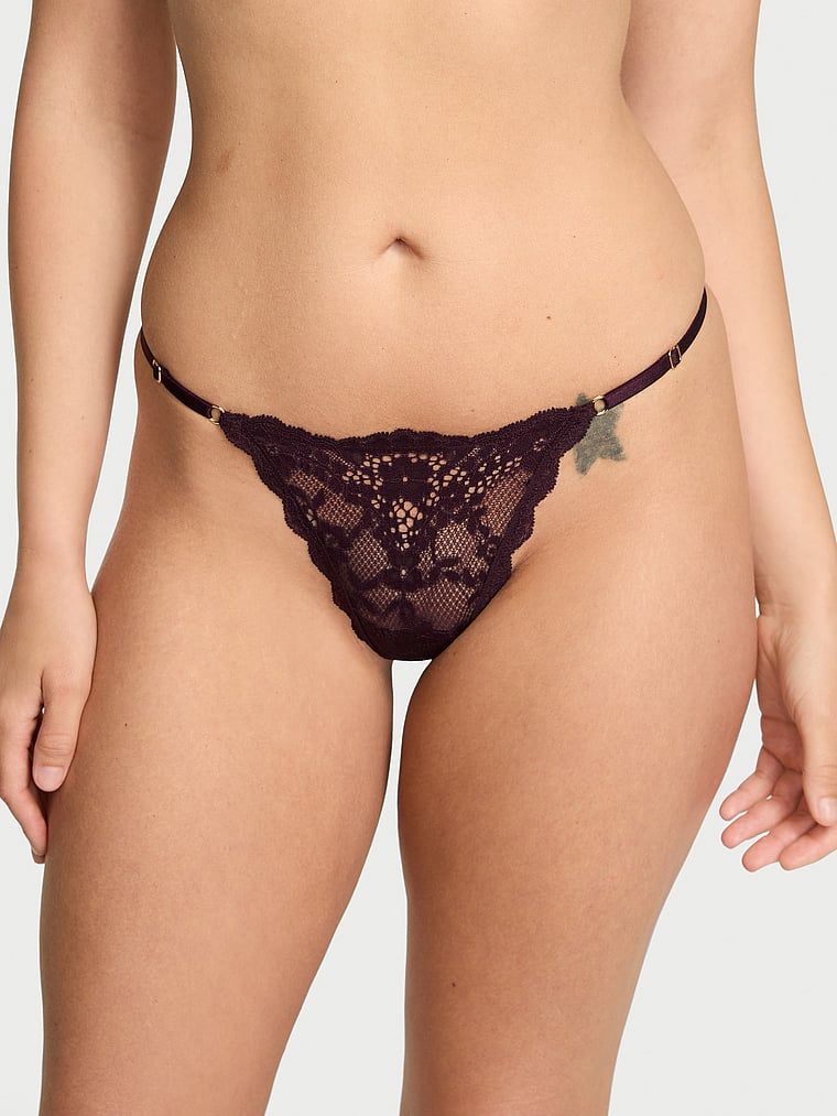 Dream Angels Chiloți V-String reglabili, din dantelă