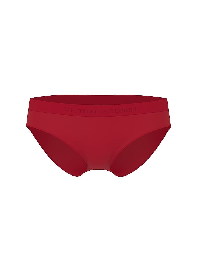Chiloți Seamless Shine Bikini. Produsul este de culoare roșie și provine din colecția Seamless