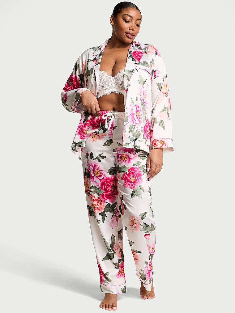 Victorias Secret Set pijamale lungi din satin