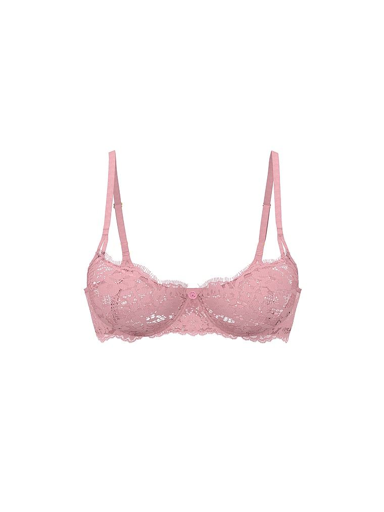Wicked Lace Balconette fără sutien balconette cu căptușeală. Produsul este roz și provine din colecția Dream Angels.