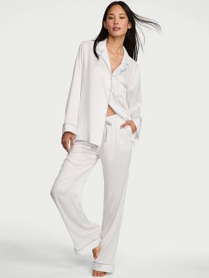 Victoria's Secret Set pijama lungă pentru mirese, din satin, Signature