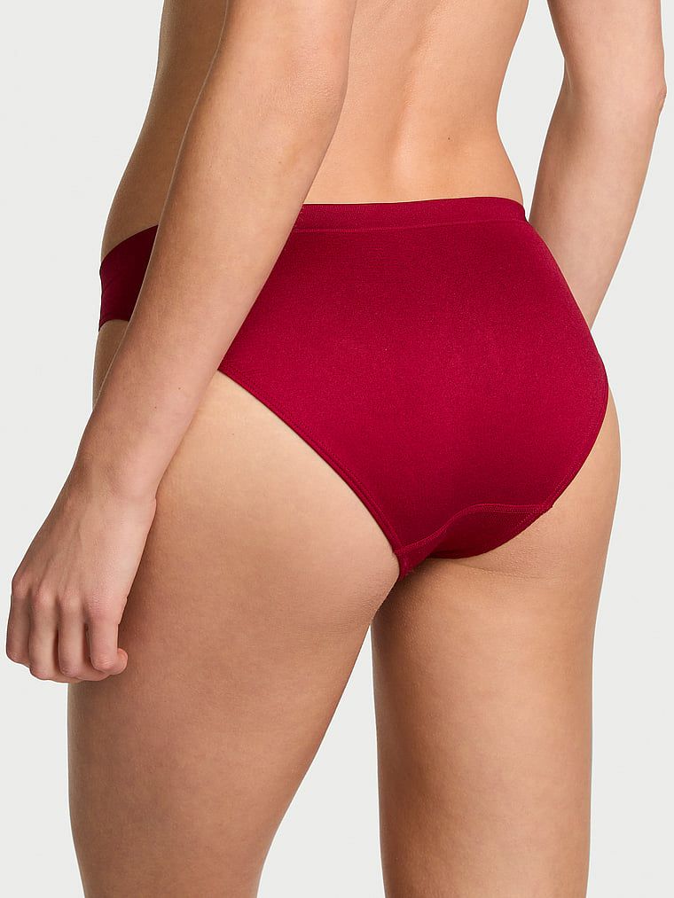 Chiloți Seamless Shine Bikini. Produsul este de culoare roșie și provine din colecția Seamless