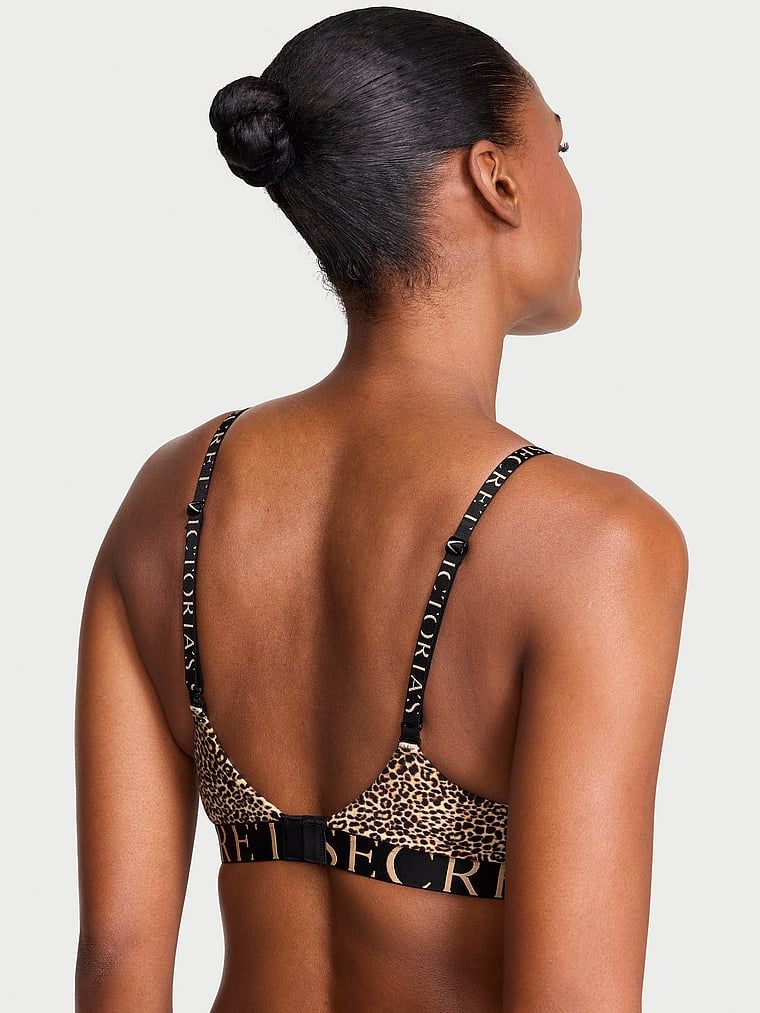 Sutien din bumbac ușor căptușit, Logo Exploded Demi. Produsul este modelat și provine din colecția de tricouri.