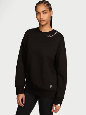 Angel Essentials Bluză Crewneck emblematică din material fleece