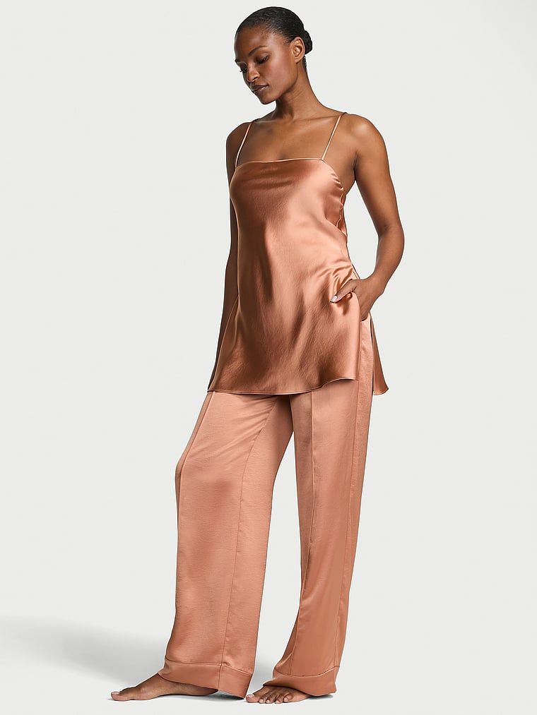 Victorias Secret Set pantaloni și Cami tip tunică din satin Luxe
