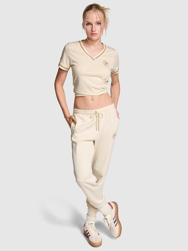Pantaloni mulați pentru sport din material Ivy Fleece