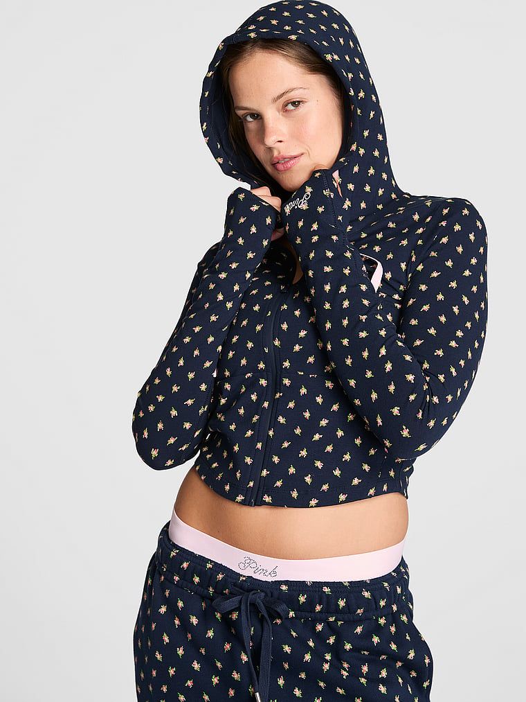 PINK Hanorac All-Day Cotton cu fermoar integral