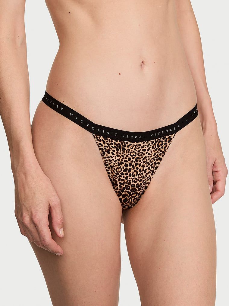 Victoria's Secret Chiloți V-String din bumbac extensibil