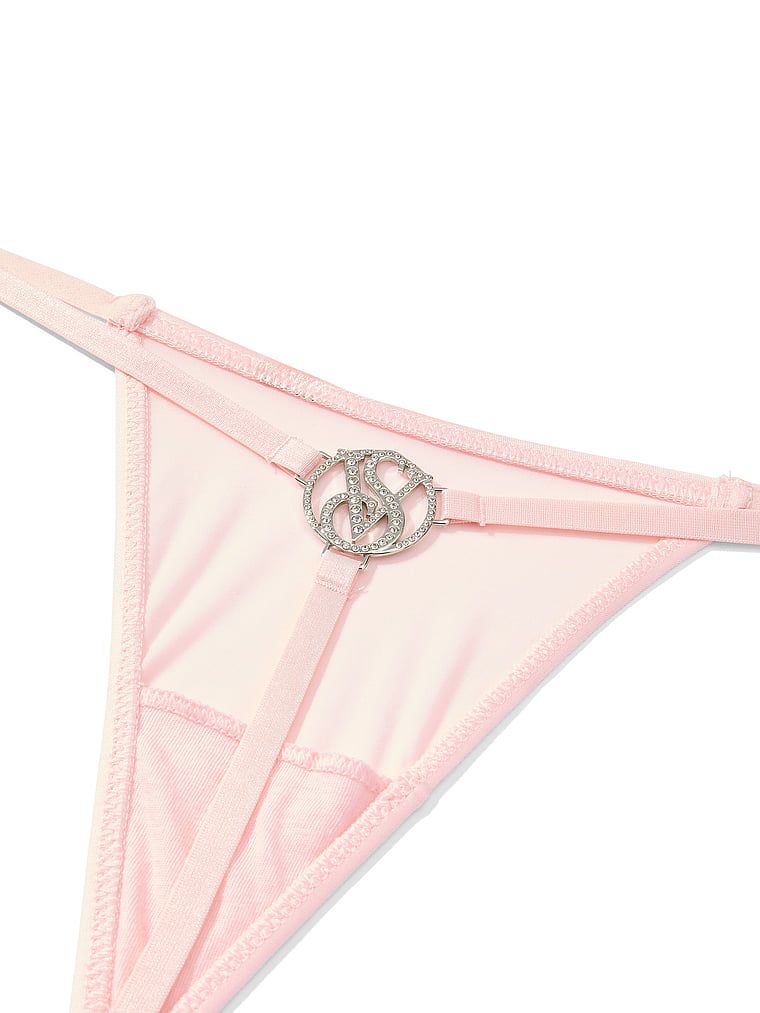 Tanga cu un monogram lucios pe spate. Produsul este roz și provine din colecția Very Sexy.