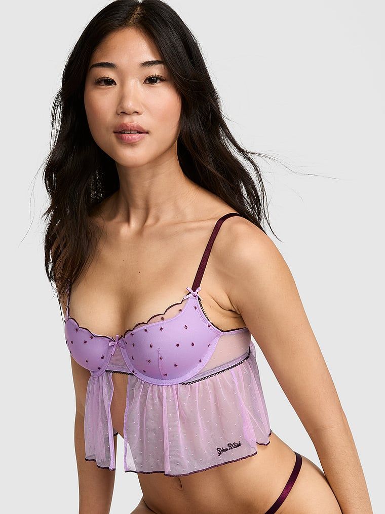 Top corset ușor căptușit cu decolteu rotund PINK Wink