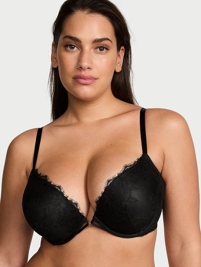 Very Sexy Sutien cu Push-Up Bombshell Add-2-Cups din dantelă în formă de trandafir