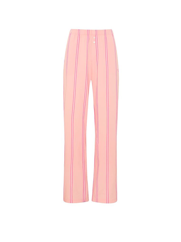 Pantaloni de pijama Heritage din bumbac Mix & Match. Produsul este modelat și provine din colecția Victoria's Secret.