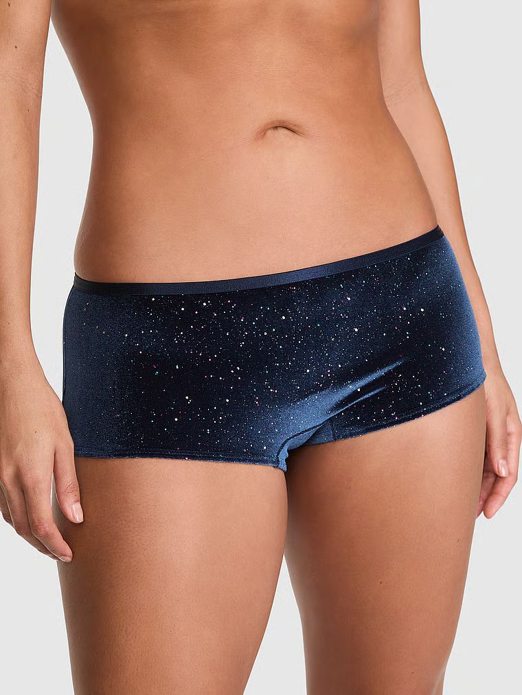 PINK Chiloți boyshort din catifea Plush Touch