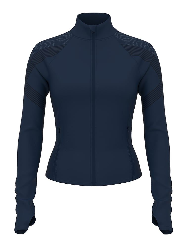 Hanorac sport din plasă și fermoar VSX Elevate Redefined Contours. Produsul este de culoare albastră și provine din colecția VSX.