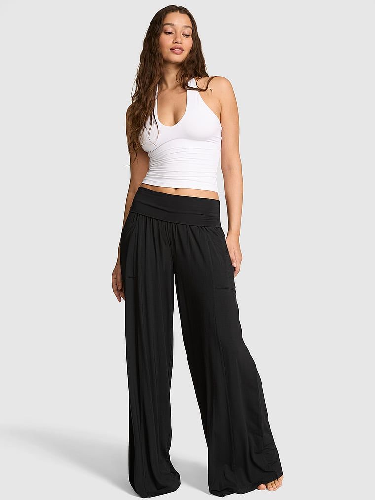 Pantaloni din modal cu talie pliabilă 24/7 Lounge
