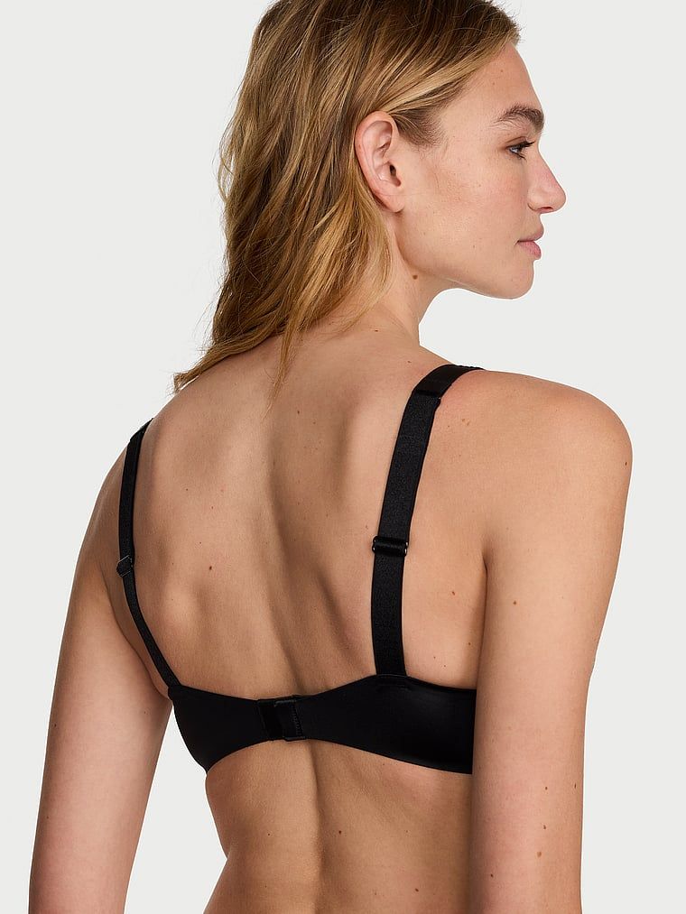 Sutien push-up cu bretele strălucitoare Ombre Shine. Produsul este negru și provine din colecția Very Sexy.