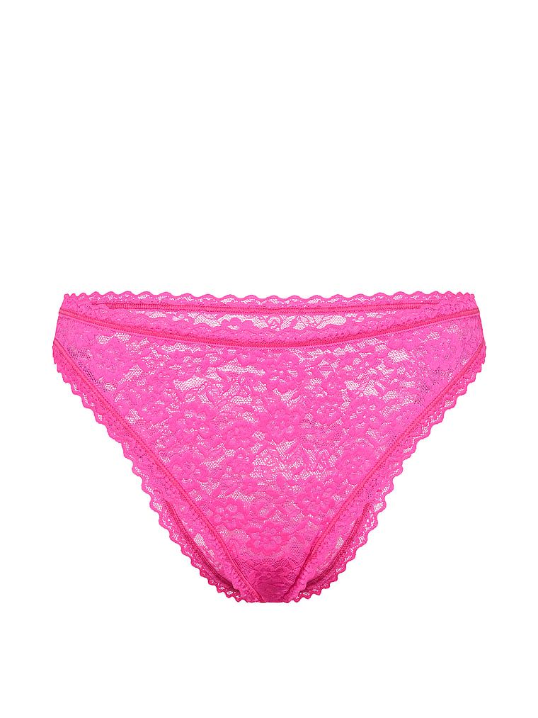 Chiloți din dantelă, dantelă anii '90. Produsul este roz și provine din colecția Lacie.