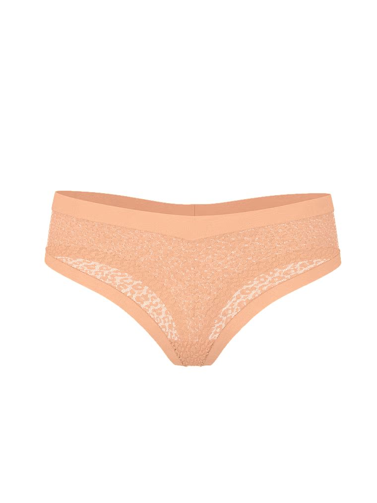 Tanga cu Leopard cu imprimeu de leopard, care nu apare. Produsul este portocaliu și provine din colecția No-Show.