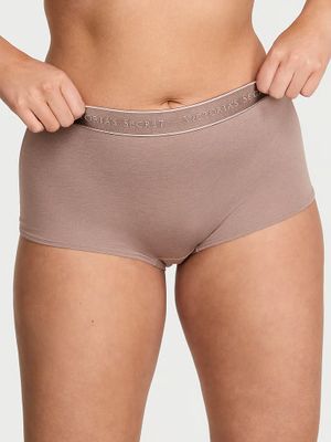 Cotton Chiloți Boyshort din bumbac, cu logo aplicat